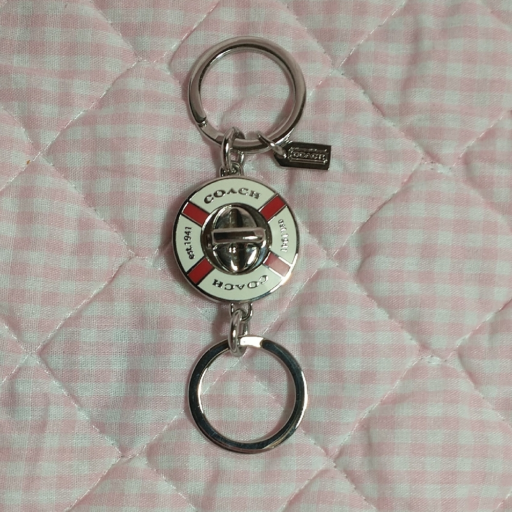 Coach Nautical Life Preserver Key Fob / Keychain / Bag Charm